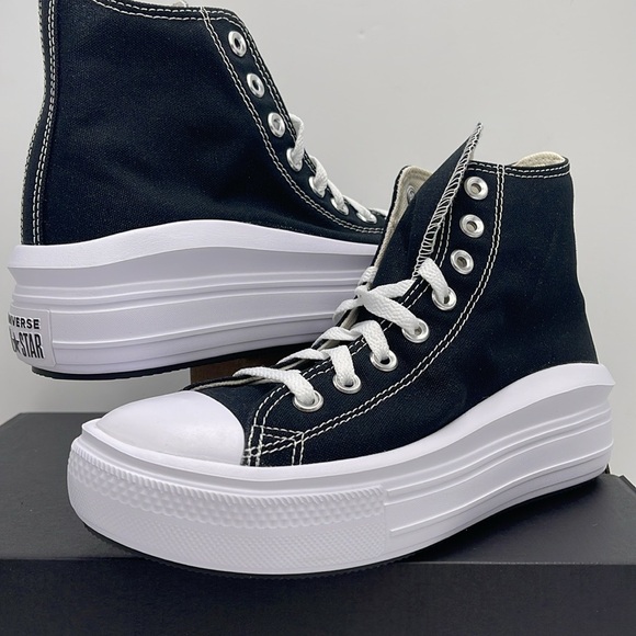 Converse WMNS CTAS MOVE HI
BLACK/NATURAL IVORY/WHITE 568497C Platforms Sneakers - Picture 12 of 16